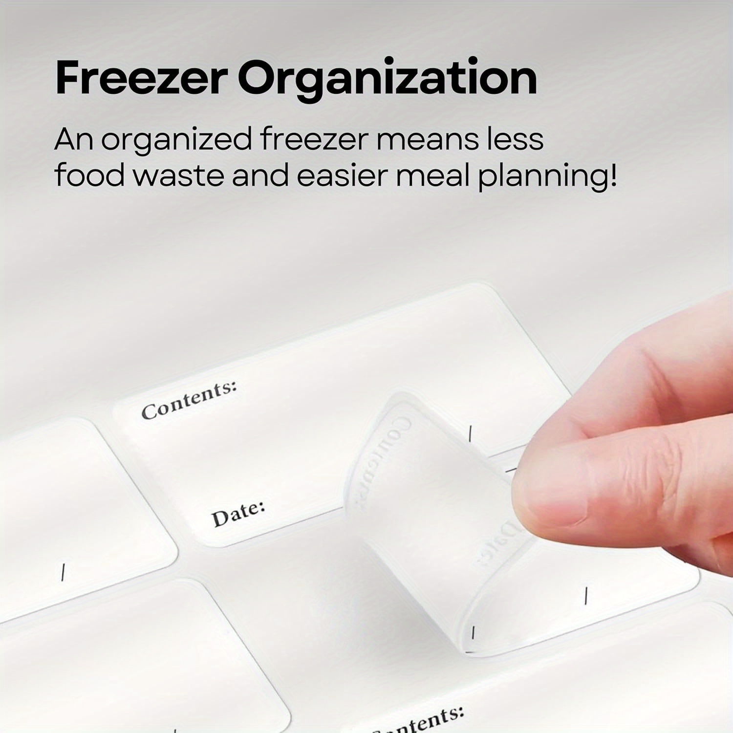 Food Storage Labels - 100pcs/10 sheets Waterproof Removable Freezer Labels-No
