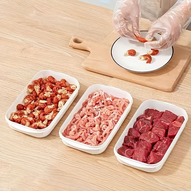Food Storage Containers Plastic Box - 1/3/10PC Portable Refrigerator Meat Fresh-Keeping Box