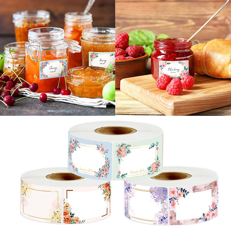 Food Storage Name - 50/100/250PCS Sunflowers Packaging Sticker Roll Flowers