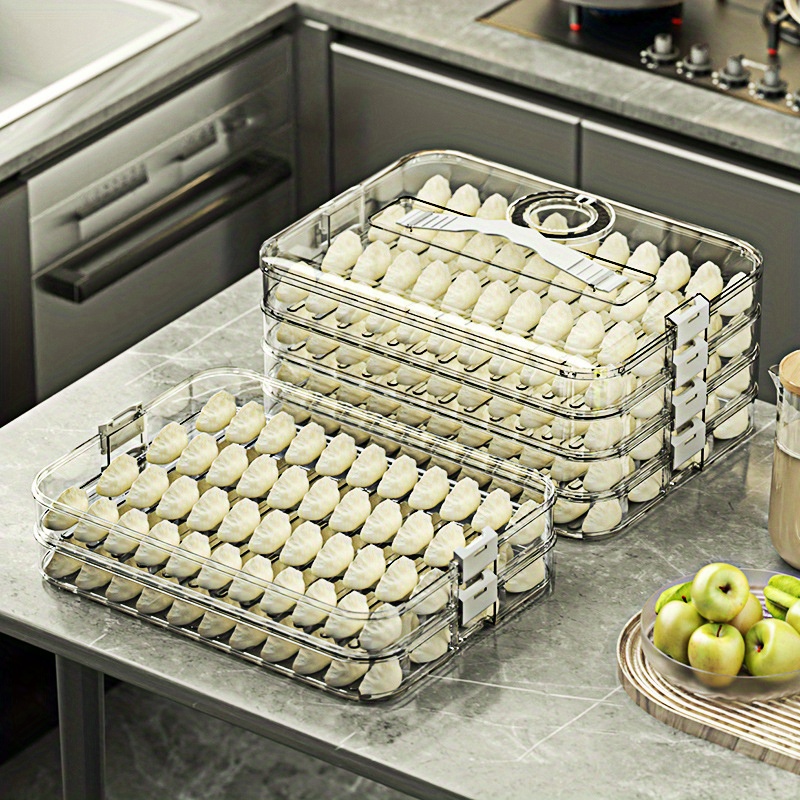 Food Storage Box Large - Dumpling Storage Box, Large-capacity Multi-layer Freezer