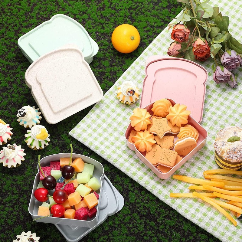 1/4pcs Sandwich Container Lunc - Food Storage Camping review and price