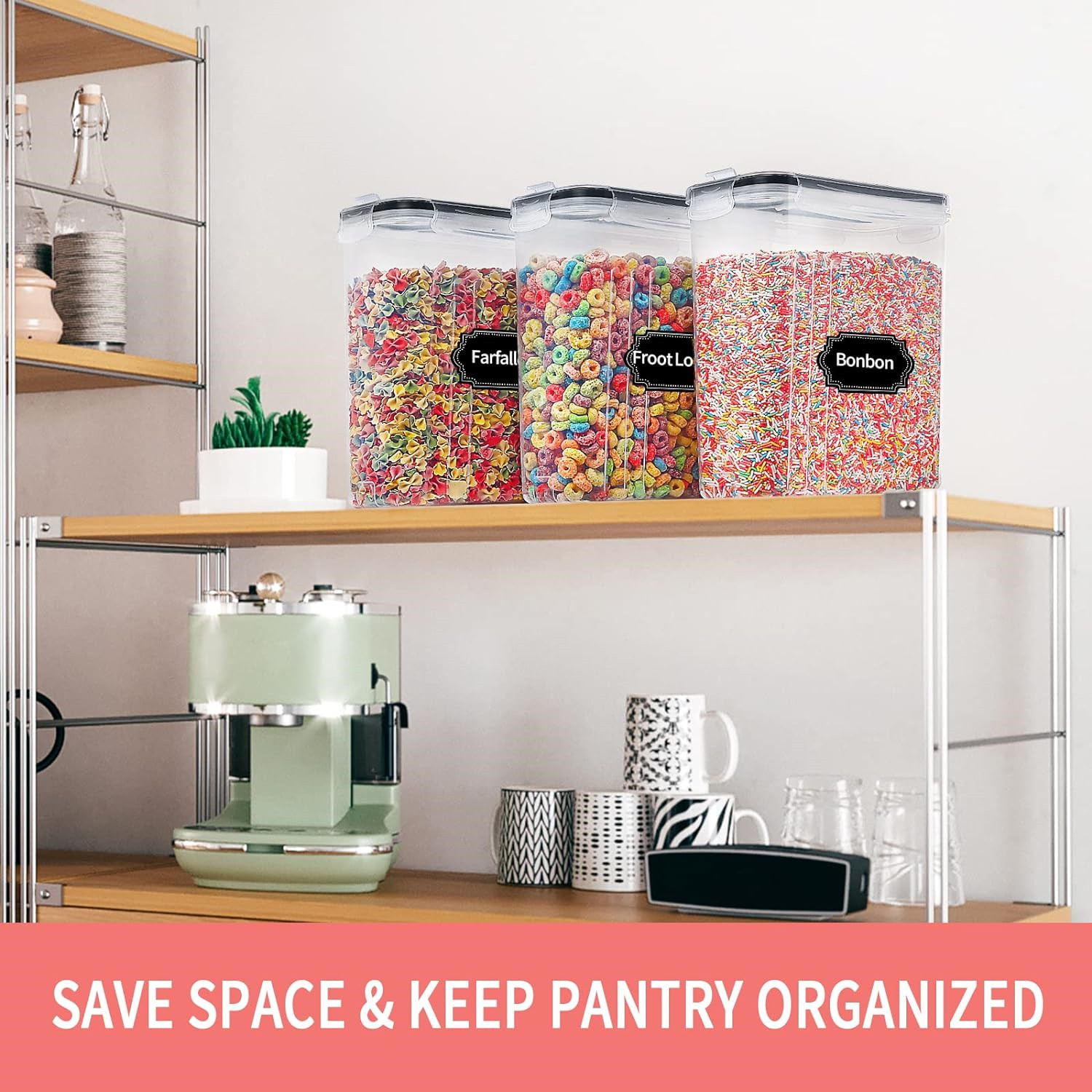 2.5L Cereal Storage Containers - Food Storage Labels review and price