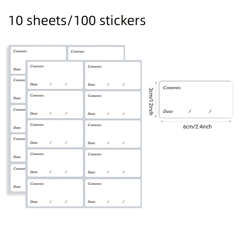100pcs/10 sheets Waterproof Re - Food Storage Labels review and price