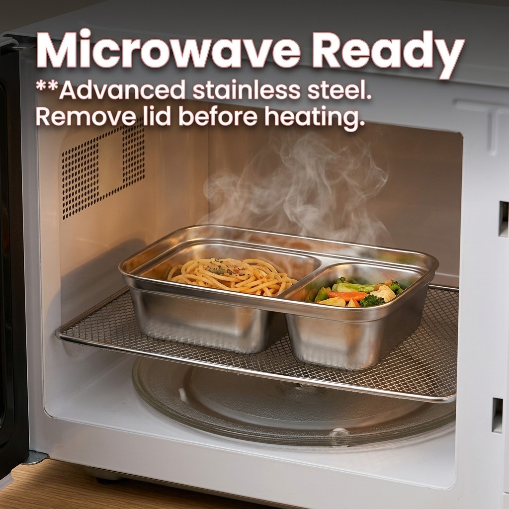 Microwave Safe 304 Stainless S - Food Storage Prep Containers review and price
