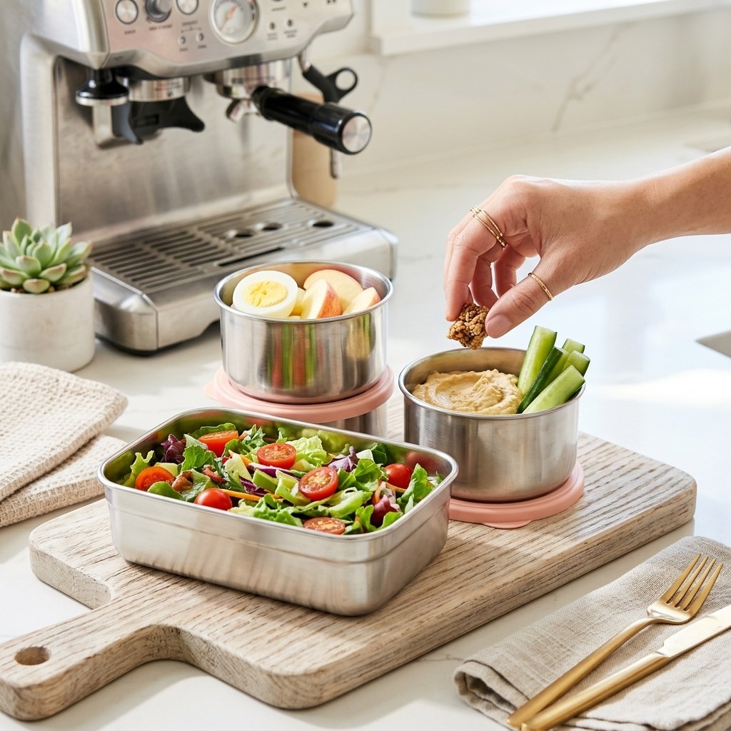 Microwave Safe 304 Stainless S - Food Storage Prep Containers review and price