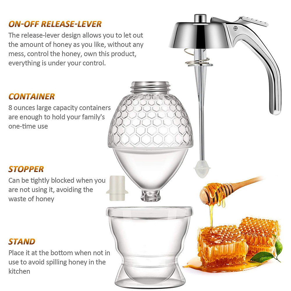 1pc No Drip Honey Dispenser wi - Condiment Squeeze Bottle review and price