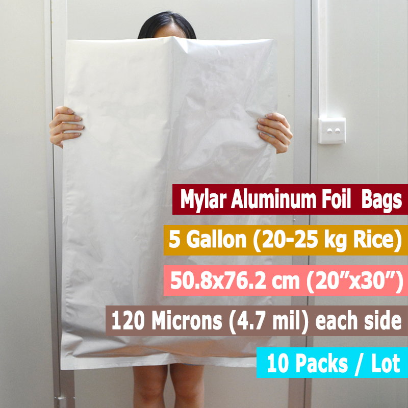 10 Packs 5 Gallons Mylar Bags  - Food Storage In Mylar Bags review and price