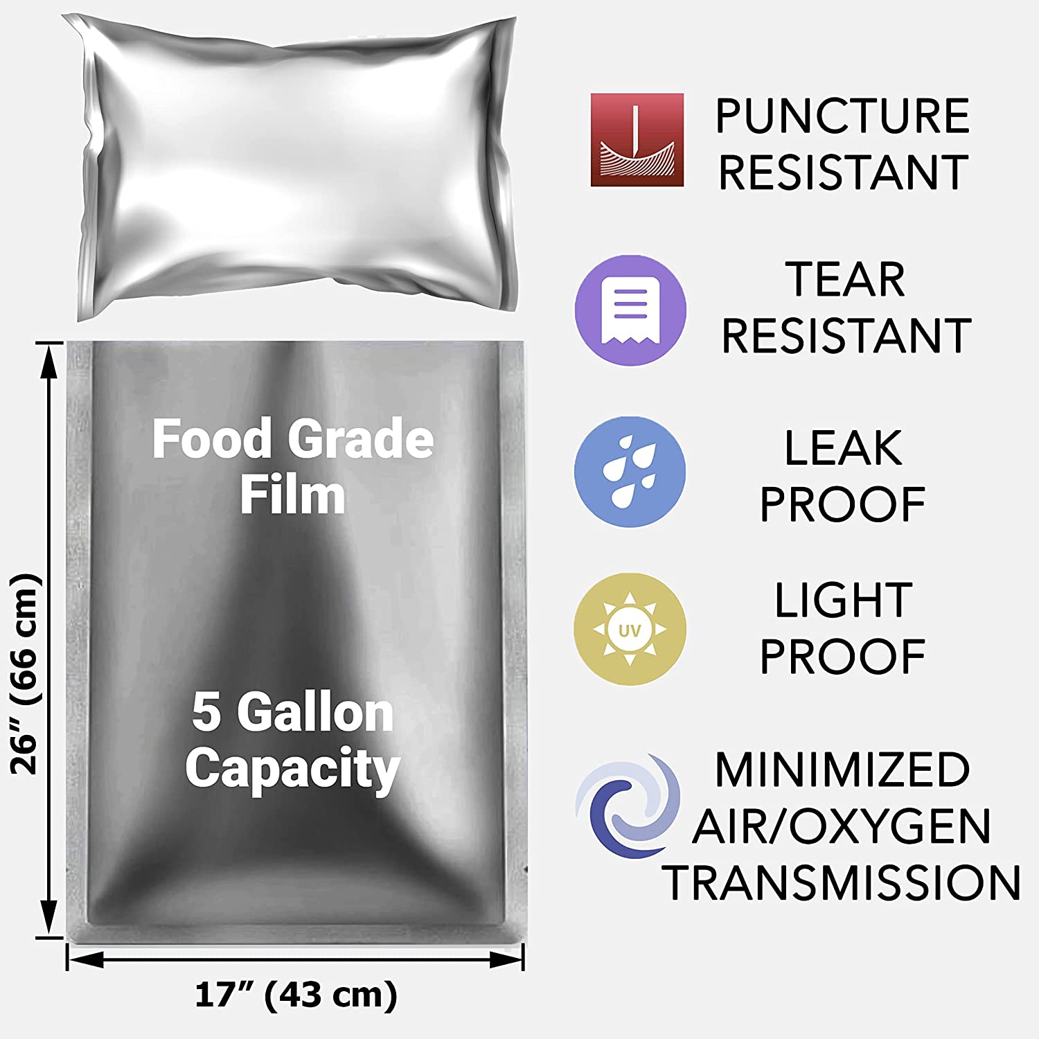 10 Packs 5 Gallons Mylar Bags  - Food Storage In Mylar Bags review and price
