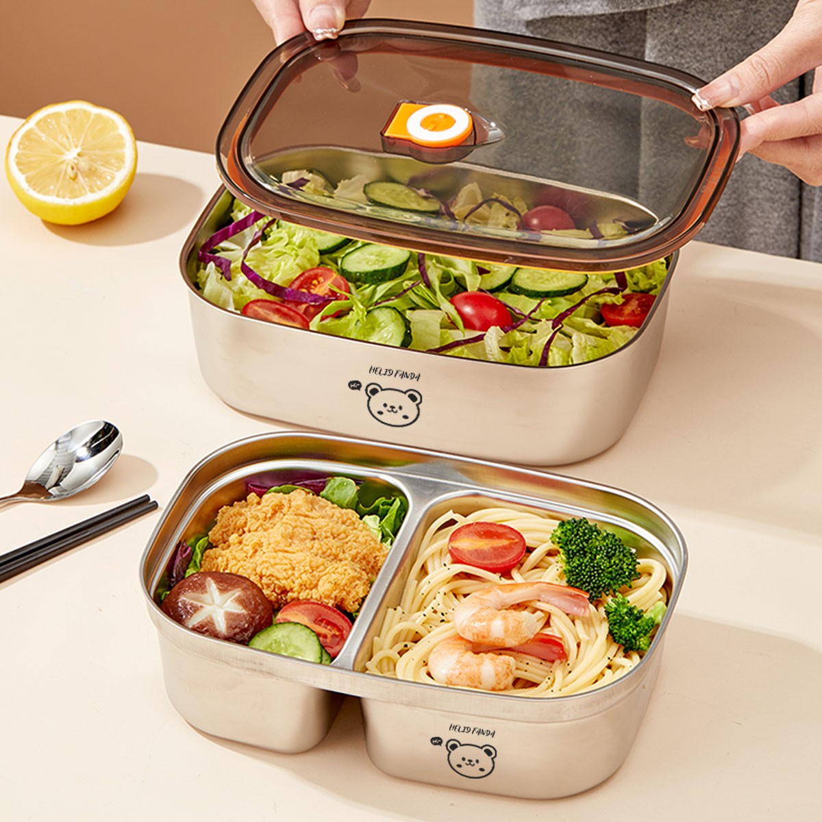 Portable 304 Stainless Steel B - Food Storage Box Large review and price