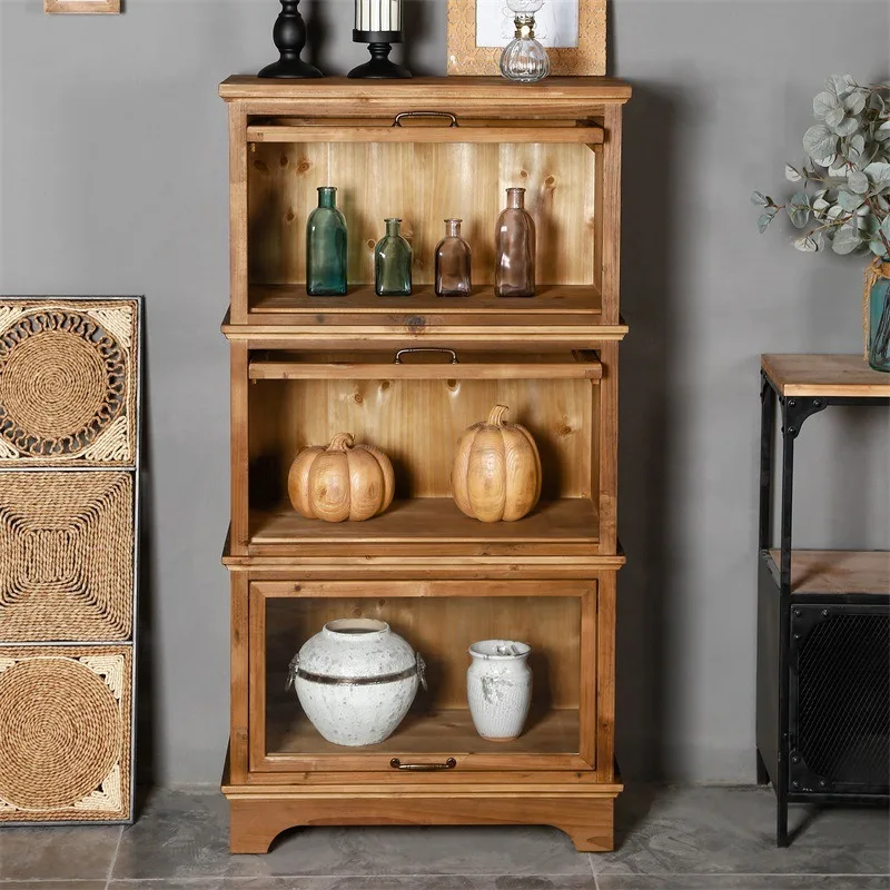 Solid wood double-layer and th - Food Storage Locker review and price