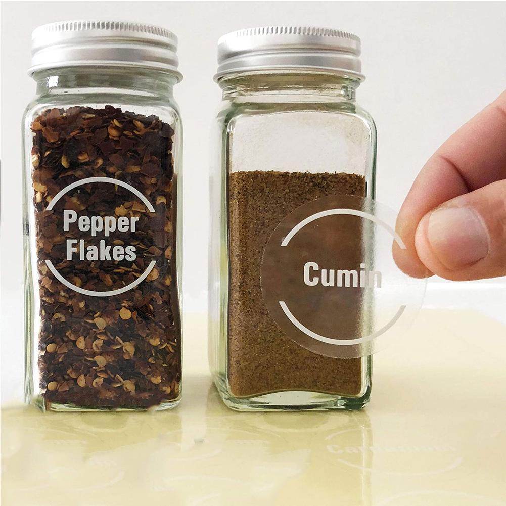 144 Pcs/set Transparent Spice  - Food Storage Name review and price