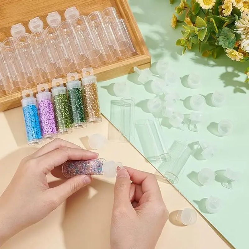 100Pcs Transparent Clear Bead  - Food Storage Youtube review and price