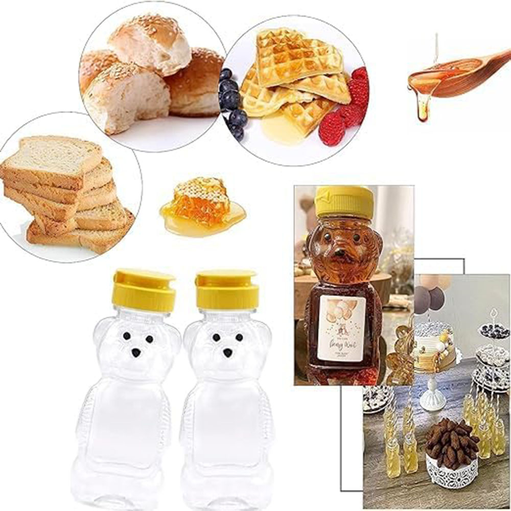 2PCS Plastic Bear Honey Bottle - Condiment Squeeze Bottle review and price