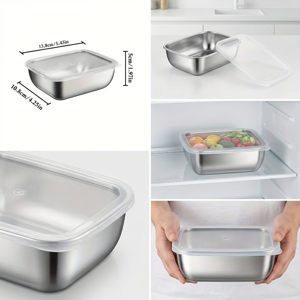 5PCS Stainless Steel Food Stor - Food Storage Prep Containers review and price