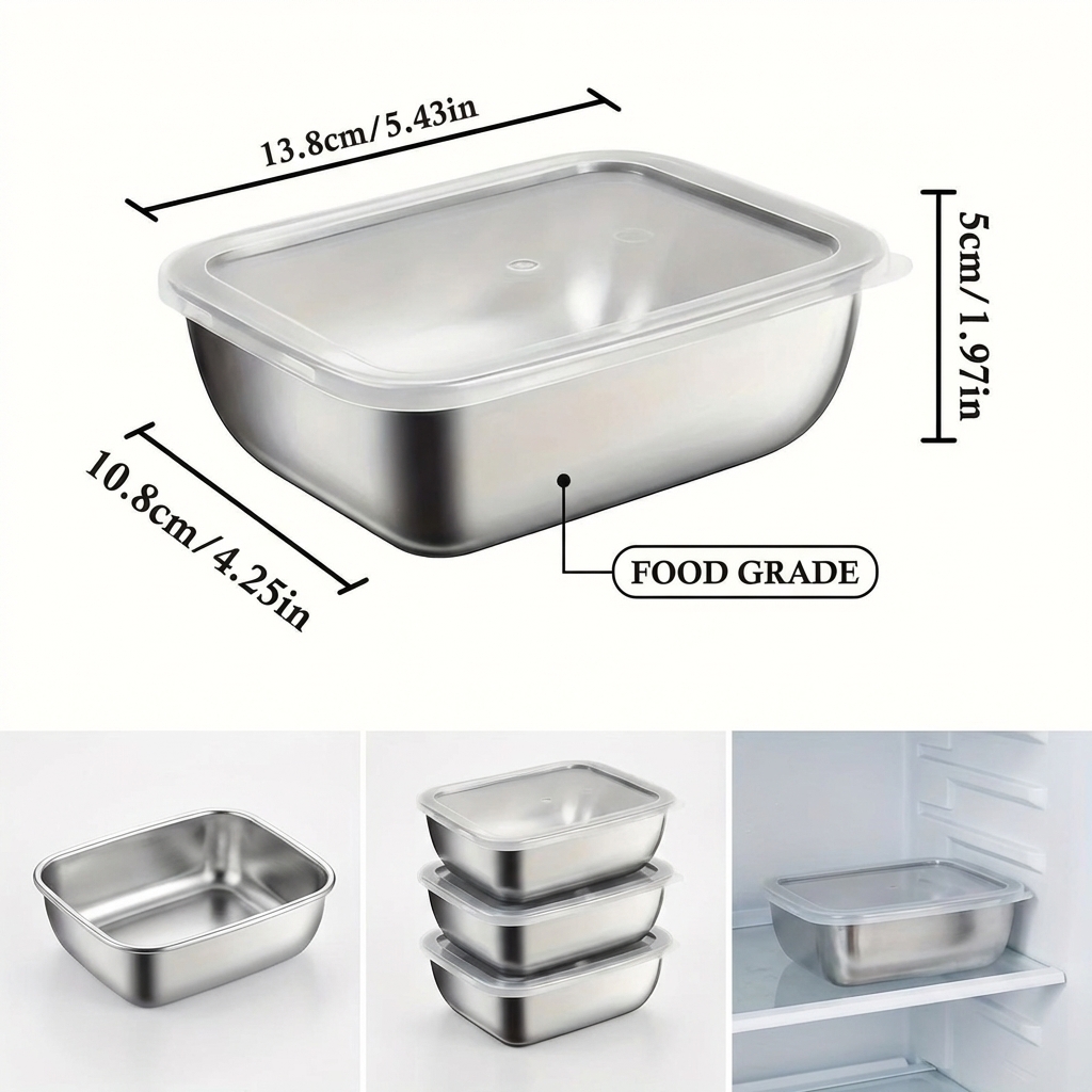 5PCS Stainless Steel Food Stor - Food Storage Prep Containers review and price