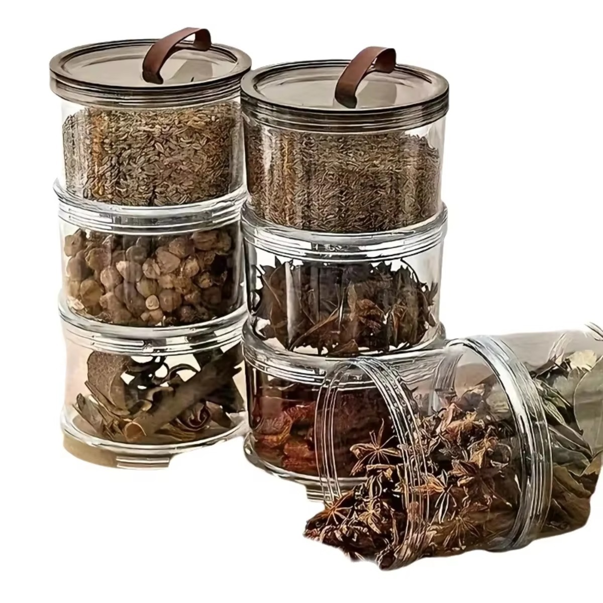 3-Layer Round Handheld Spice B - Food Storage Containers Plastic Box review and price