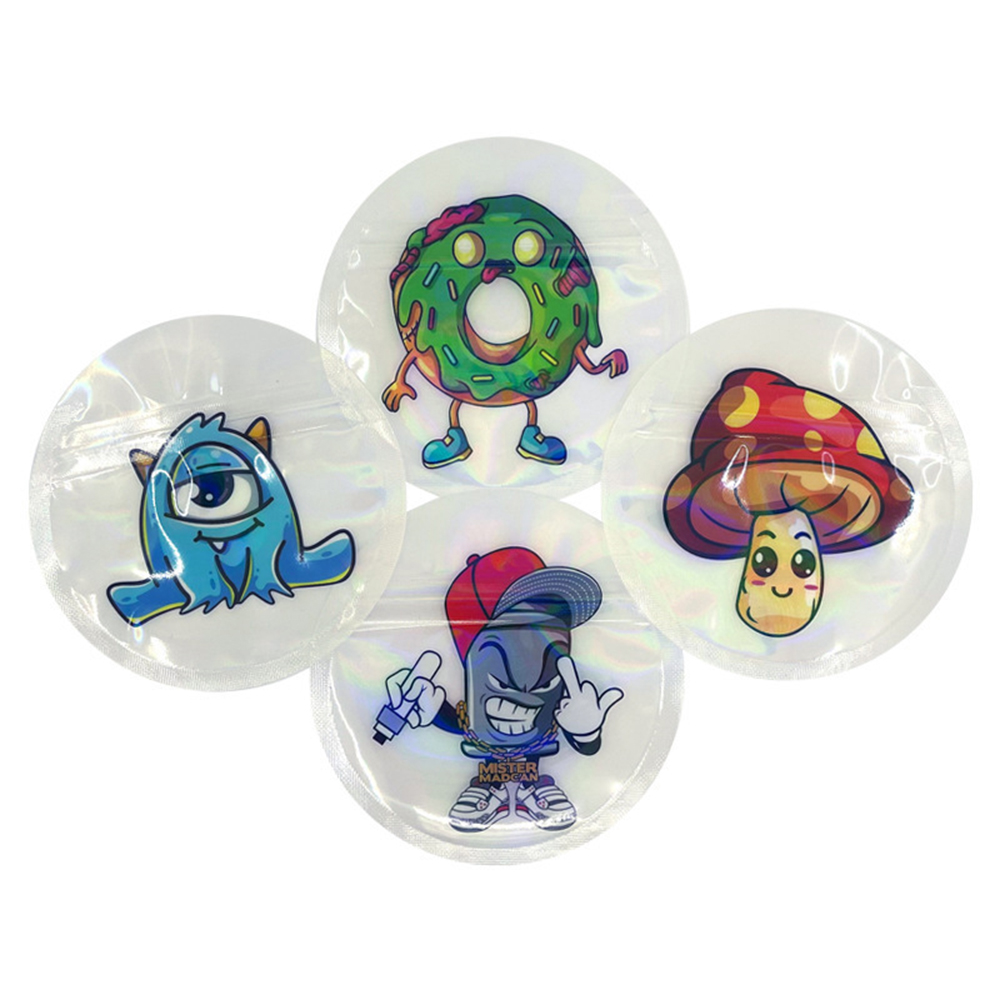 1g 2g Circle Cartoon Mylar Bag - Food Storage In Mylar Bags review and price
