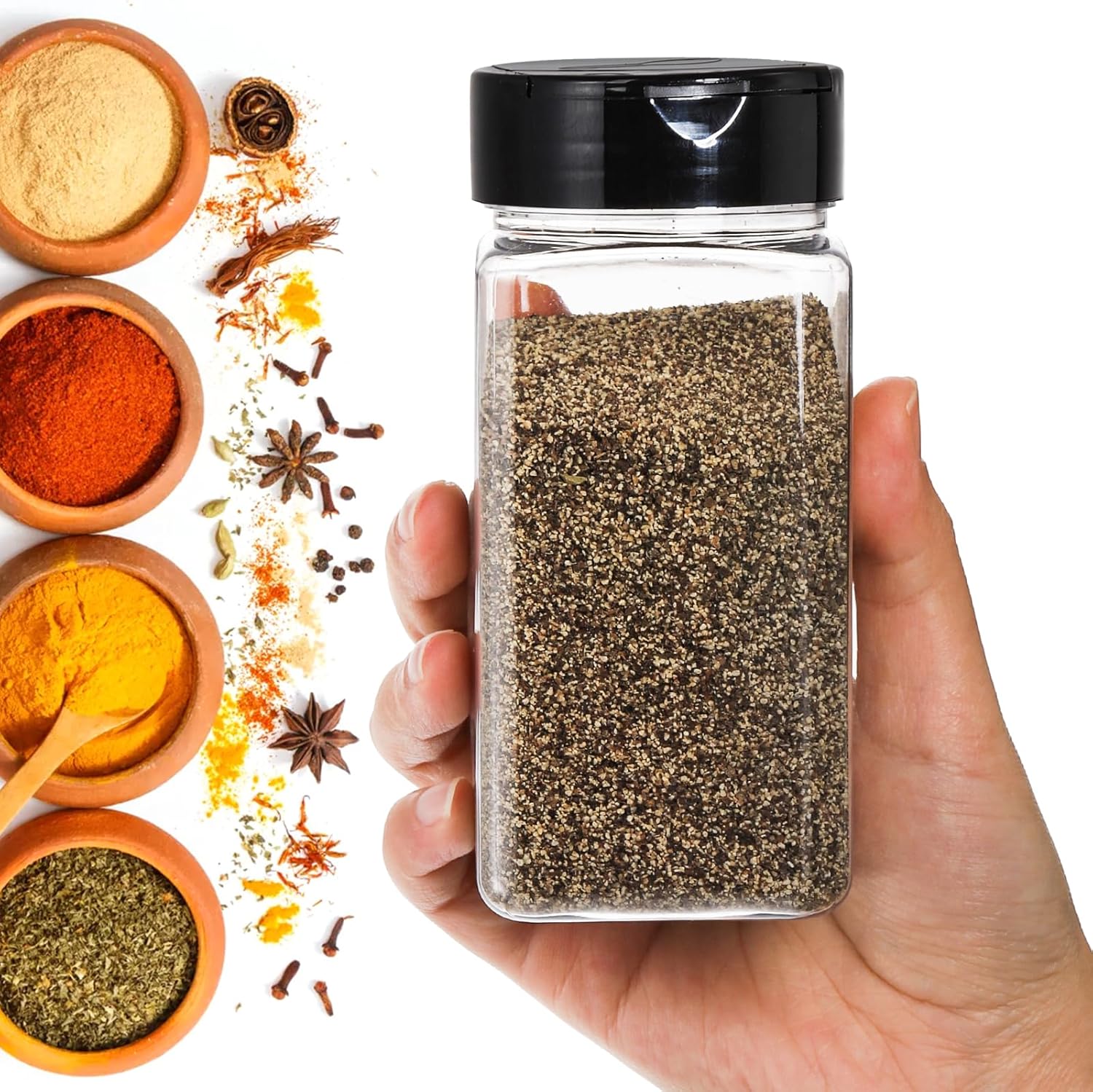 Square Large Plastic Spice Jar - Food Storage Box Large review and price