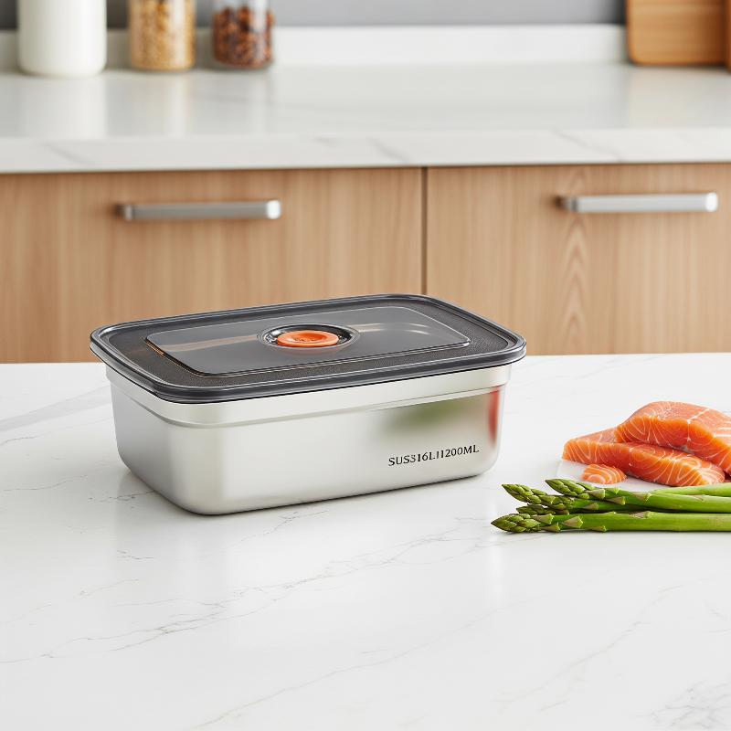 Stainless Steel Sealed Lunch B - Food Storage Box Large review and price