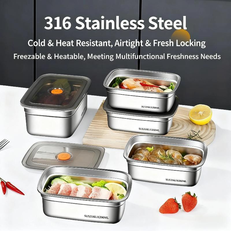 Stainless Steel Sealed Lunch B - Food Storage Box Large review and price