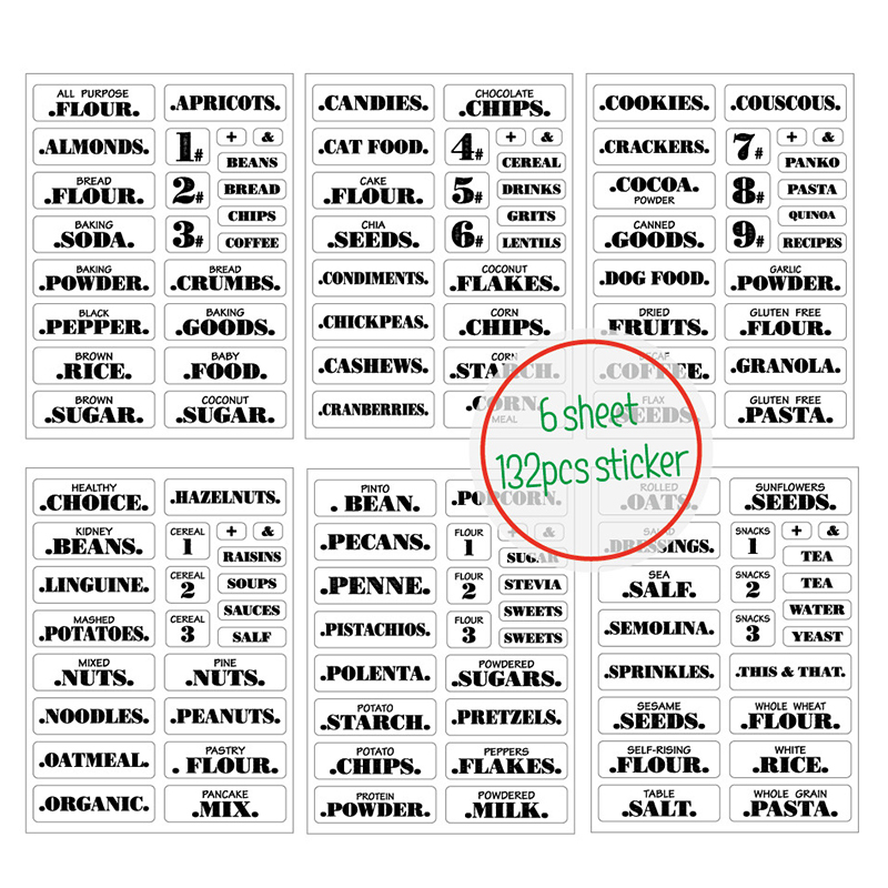 132pcs Kitchen Food Stickers W - Food Storage Labels review and price