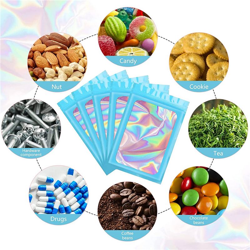 ABWZ-300Pcs Resealable Hologra - Food Storage In Mylar Bags review and price